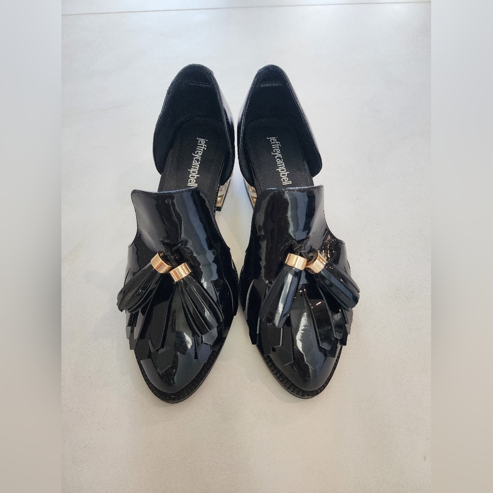Jeffrey Campbell Black Flats with Bow Detail